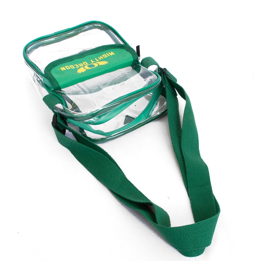 O Wings, Storm Duds, Green, Clear/Stadium Approved, Fashion Bag, Plastic, Accessories, Unisex, Cross body, 2 compartment, Mighty Oregon, 814142